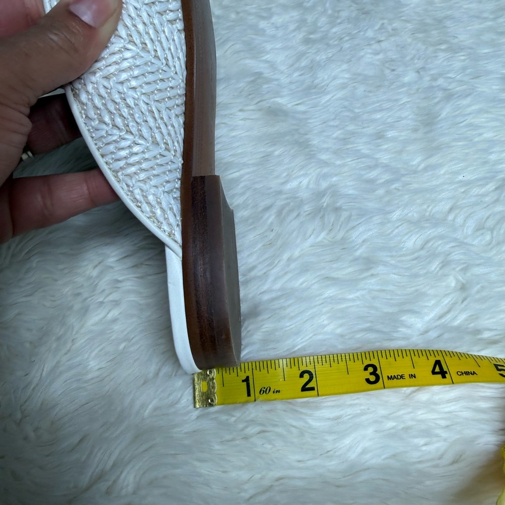 Sam Edelman Laurna Bit Woven Loafer Mule White Raffia Size 7.5 Linnie - Picture 10 of 13